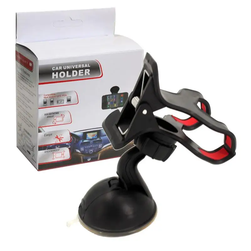 

360 Degree Rotating Car Phone Holder Suction Cup GPS Clip Holder Auto Windshield Mount Stand With Suction Cup For Mobile GPS