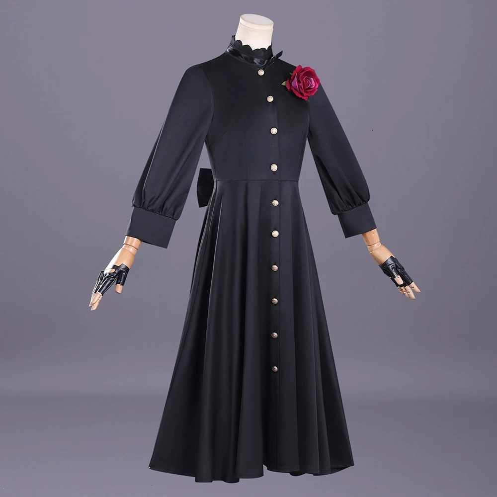 May I Ask for One Final Thing-Inspired Scarlet Vandimion Black Dress Costume for Cosplay Events