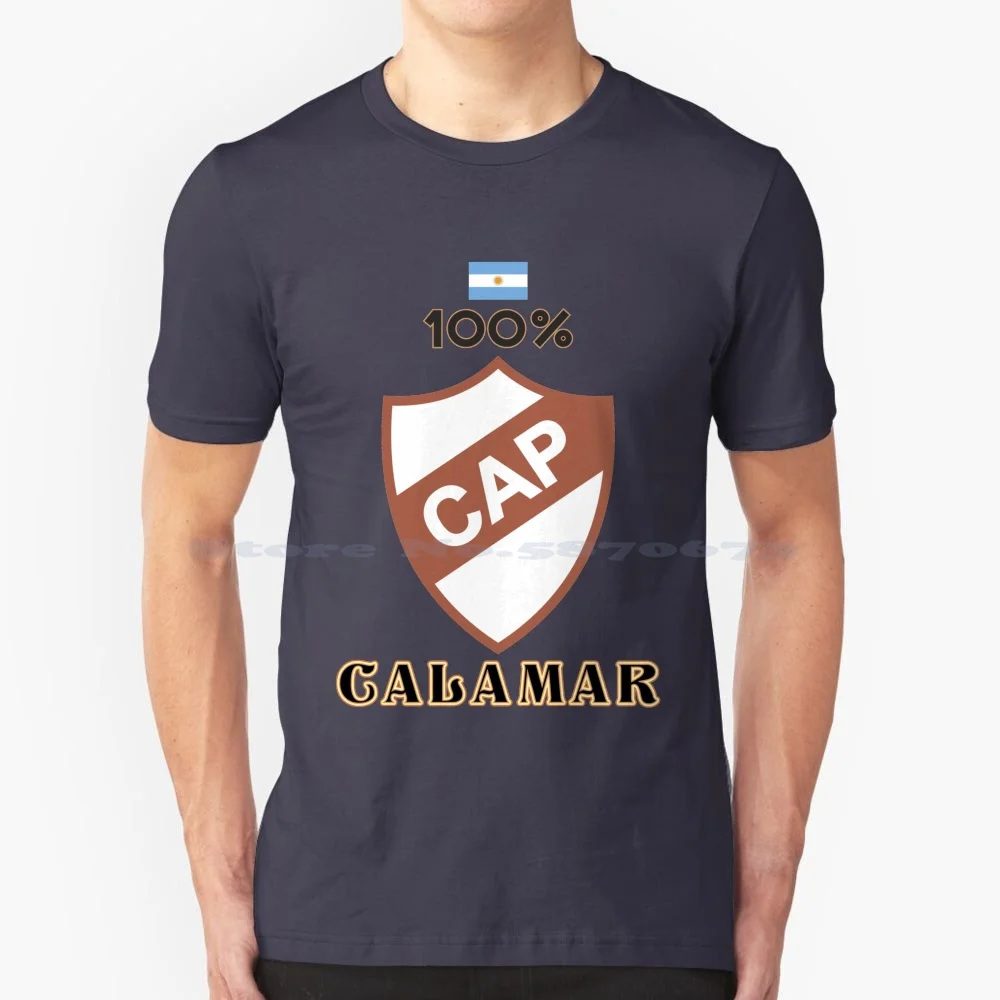 Club Platense Argentina T Shirt 100% Cotone Tee Platense Athletic Club Squid Brown
