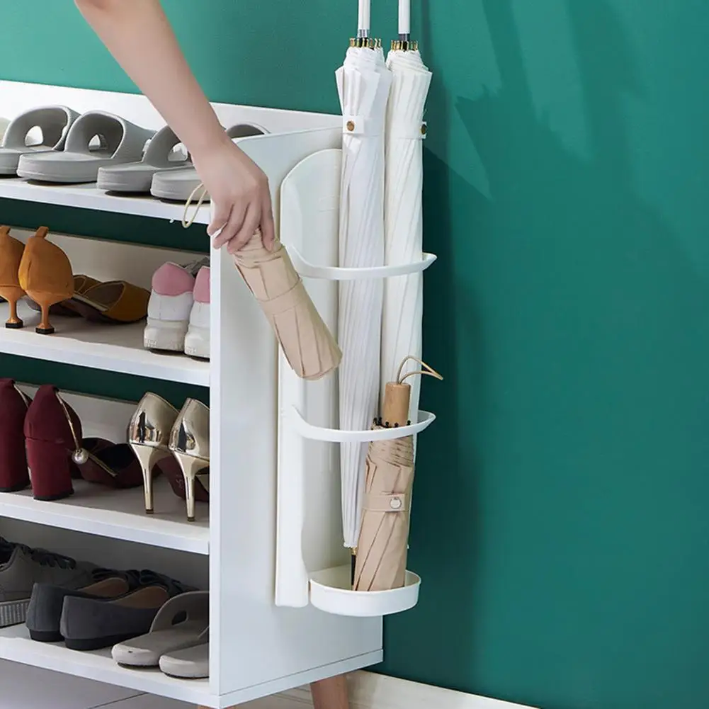 Umbrella Holder with Removable Drainboard Space-saving Umbrella Holder Adjustable Wall Mount Stand with Detachable