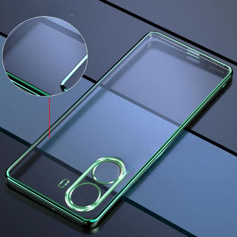 Electroplating Silicone Phone Case with All-Inclusive Lens Protection