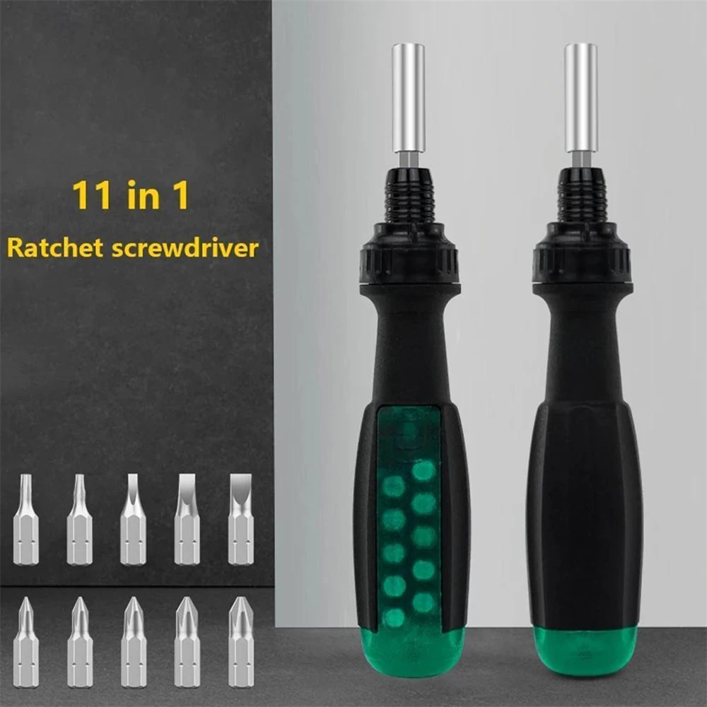 

11 In 1 Telescopic Screwdriver Multifunctional Ratchet Bit Set For Manual Hand Tools For Cars And Computers Portable Hex Key Kit