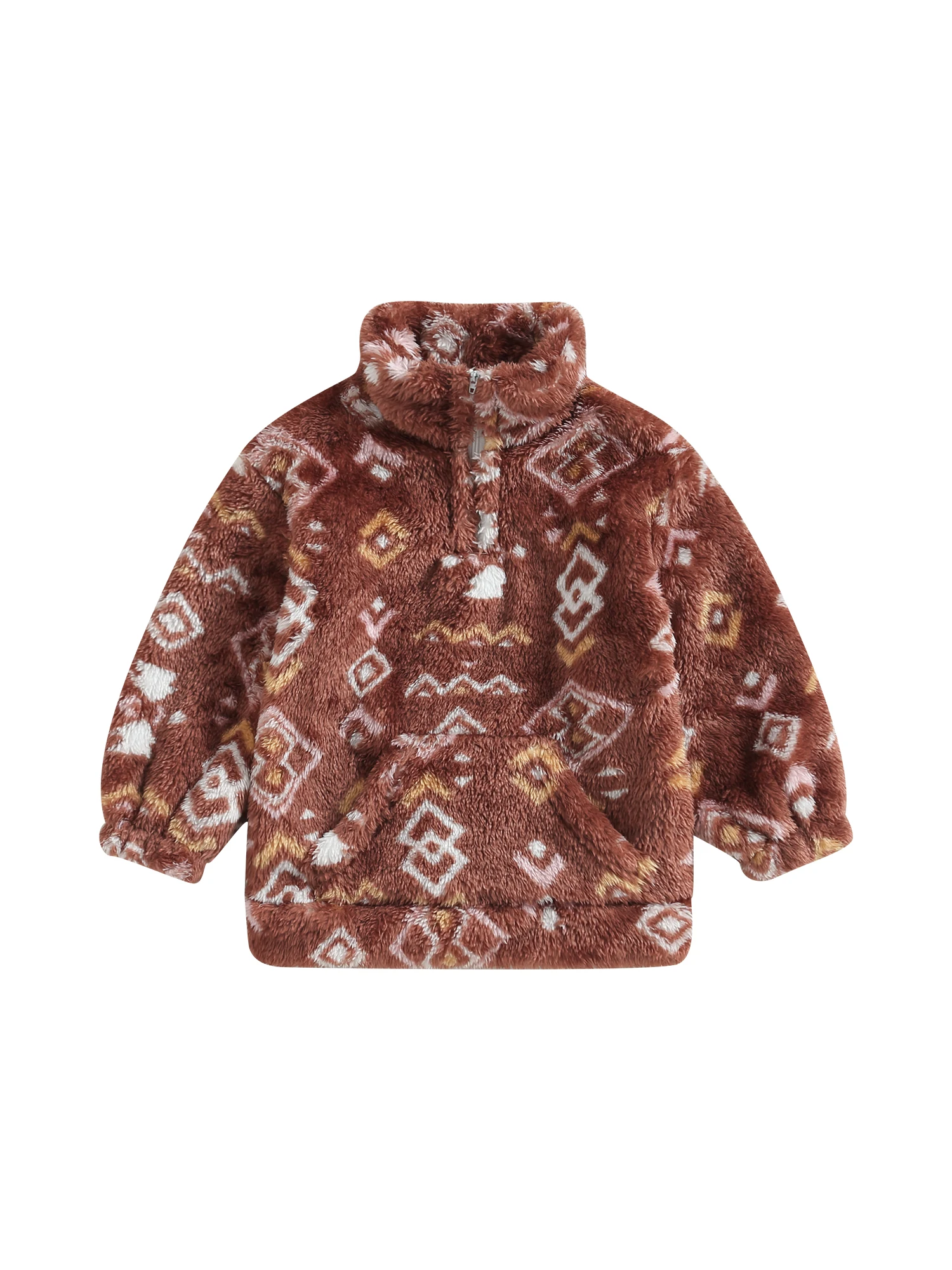 

Cute Toddlers Winter Jackets Adorable Bear Ear Hooded Plush Coat with Zipper Closure and Pockets