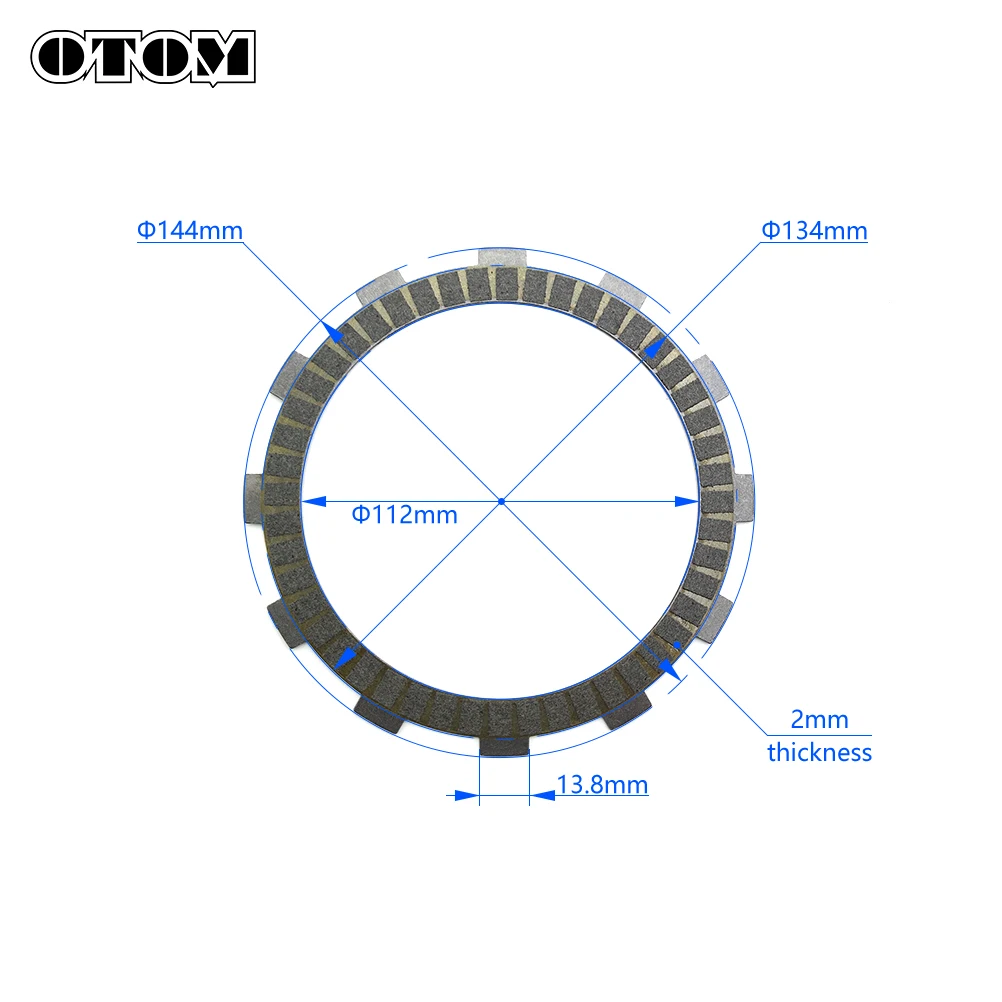 OTOM 2023 New Motorcycle Accessories Clutch Friction Disc Plate Kit 8 Pieces For KTM EXC SX XC-W HUSQVARNA TC TE TX GASGAS EC EX