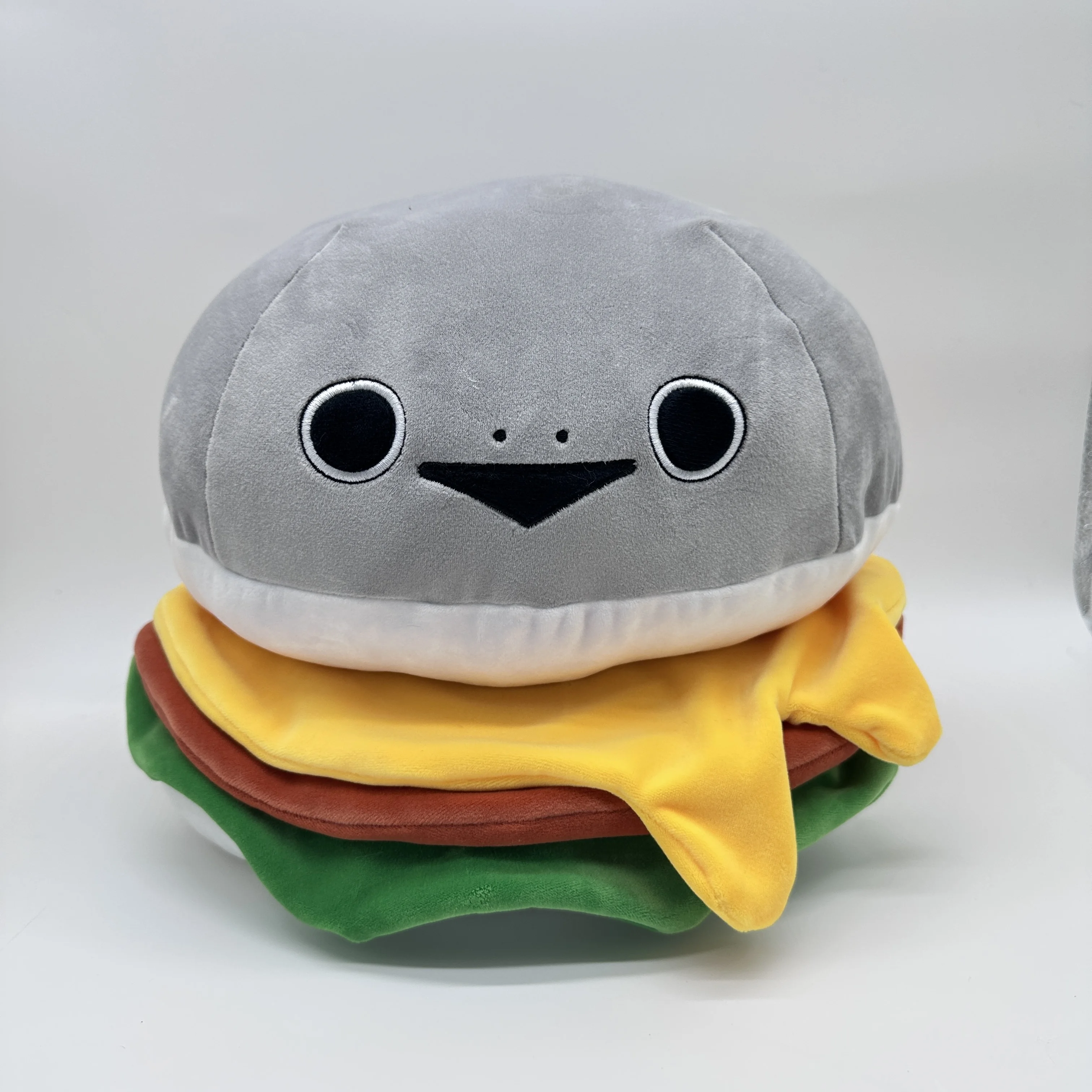 

Cute Gray White Turtle Burger Pillow With High-quality Plush Toy As A Holiday Birthday Gift For Children