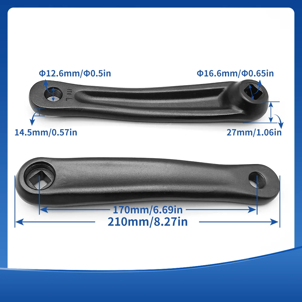 Tongsheng 크랭크 암 전기 자전거 크랭크 중반 모터 크랭크 필수 부품 중반 모터 액세서리 TSDZ2 전기 자전거