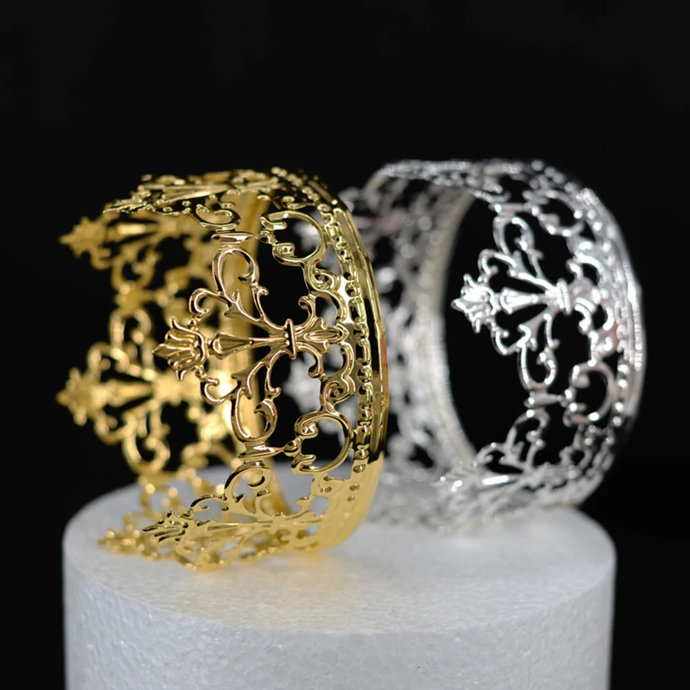 1pc Crown Cake Topper Decoration Elegant Wedding DIY Cake Birthday Wedding Party Decorating Baking Decoration Supplies