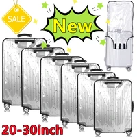 New 20-30inch Luggage Cover Transparent Protector Waterproof Thickened Suitcase Cover PVC Rolling Cover for Traveling Suitcase 1