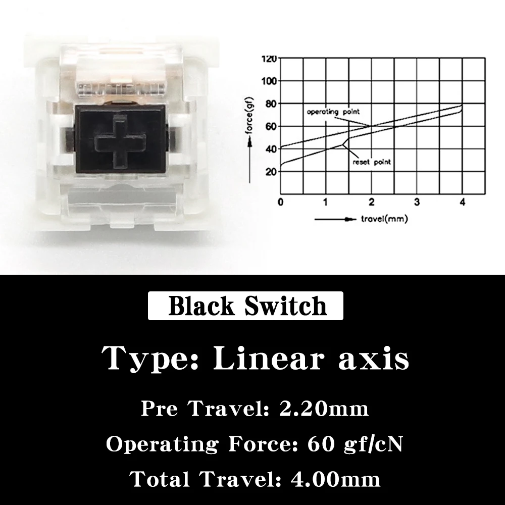 linear tátil silencioso rgb 45g 55g 60g