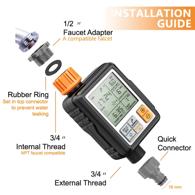 Eshico HCT-311 tous les jours utiliser numérique minuterie d'eau en plein air Irrigation automatique Temporizador jardin réglable programmeur 6