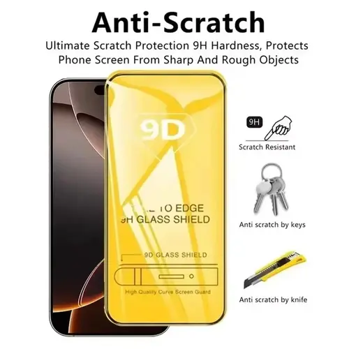 1-5PCS 9D Full Cover Tempered Glass For iPhone 17 16 15 11 12 13 14 18 Pro Max 16E Screen Protector For iPhone 13 Mini XR XS Max - Image 4