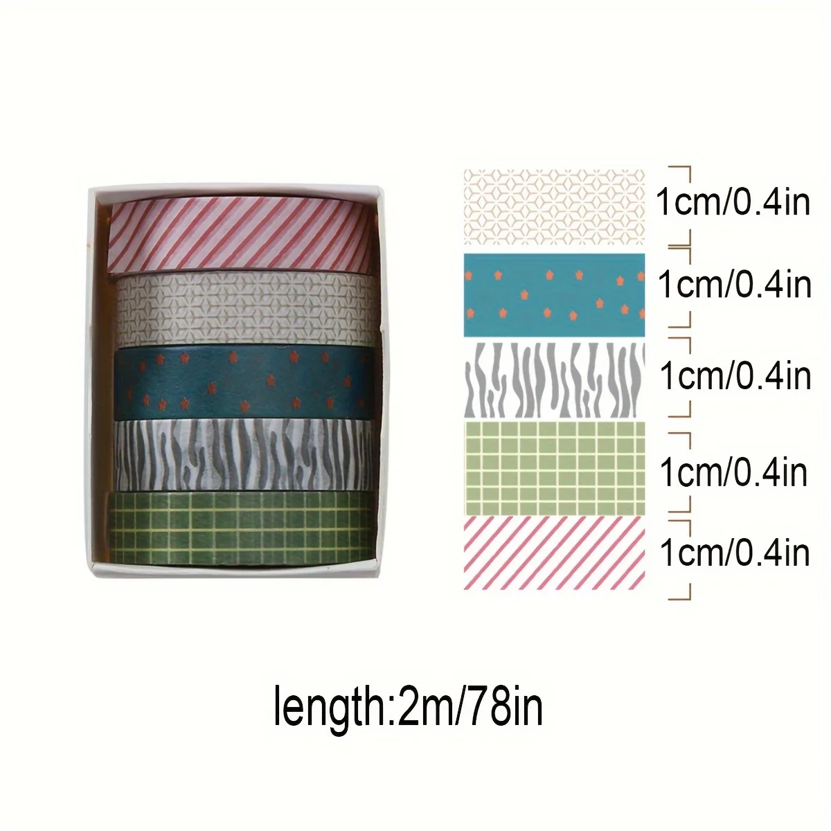 Minimalist Solid Color Washi Tape Set - Decorative Craft Tape for Journaling, Scrapbooking, and Gifts