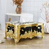 Creative European-style castle tissue holder storage box retro acrylic paper box high-end cafe home kitchen fashion paper box 3