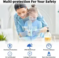 Chauffe-eau électrique de 2,5 gallons, 1500W 110V, mini réservoir sous évier, chauffe-eau instantané avec soupape de décharge de pression 6