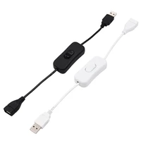 28cm USB Switch Extension Cable Support Data Transmit and Power Supply with On/Off Power Switch for LED Strips, USB Devices 1