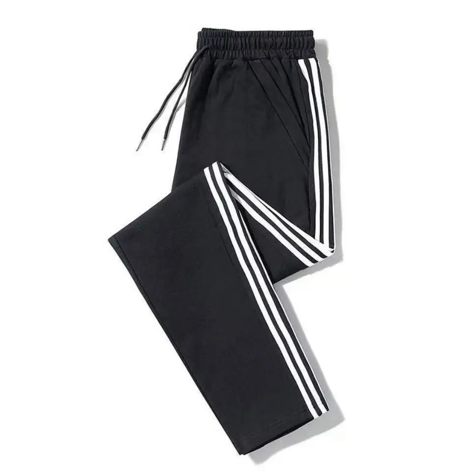 One-piece straight black pants