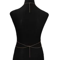 Fashion Gold Color Double-Layer Thin Chest Chain for Women New Simple Metal Shiny Chain Waist Chain Bikini Body Jewelry Gifts 4