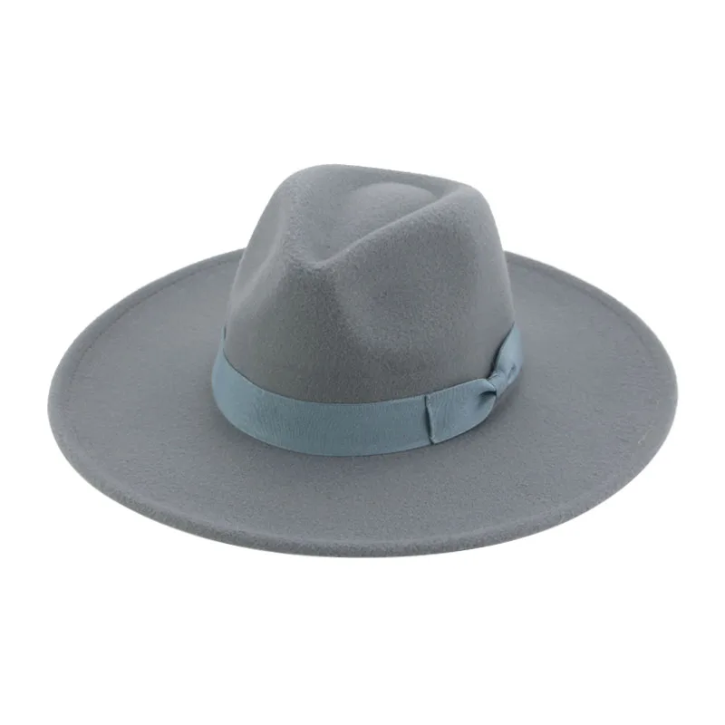 

Hats for Women Hats for Men Fedora Hat Big Brim 9.5cm Solid Panama Big Size Bowknot Luxury Wedding Decorate New Sombrero Hombre