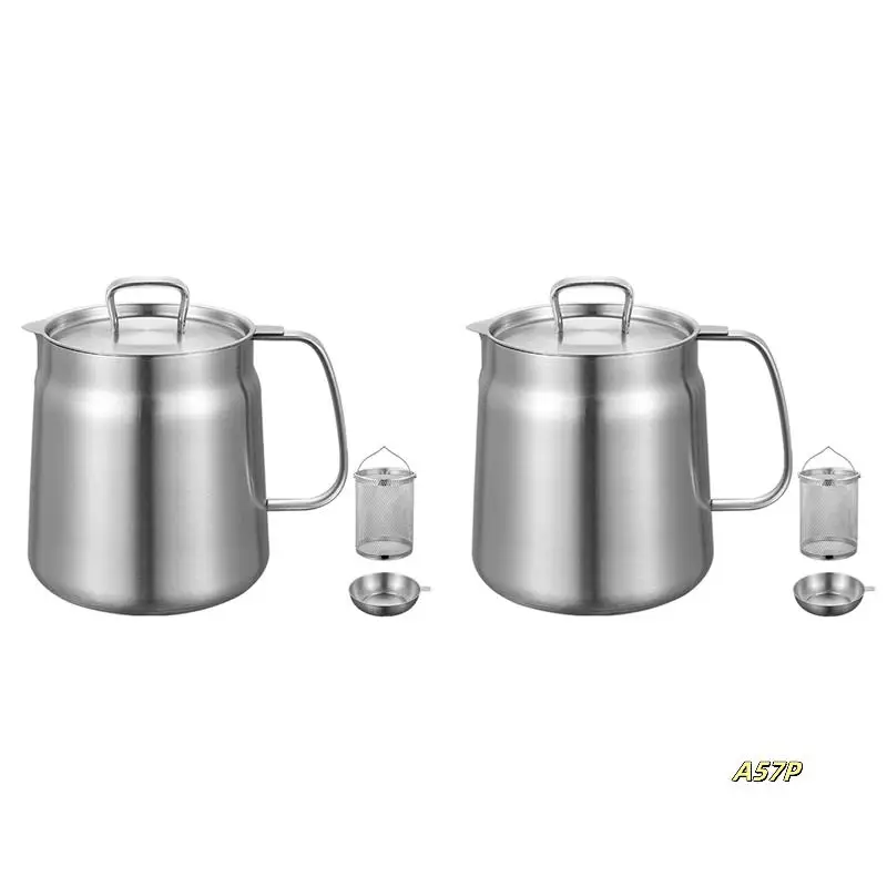 Filtro De Óleo Aço Inoxidável 2L - Para Cozinha E Acampamento