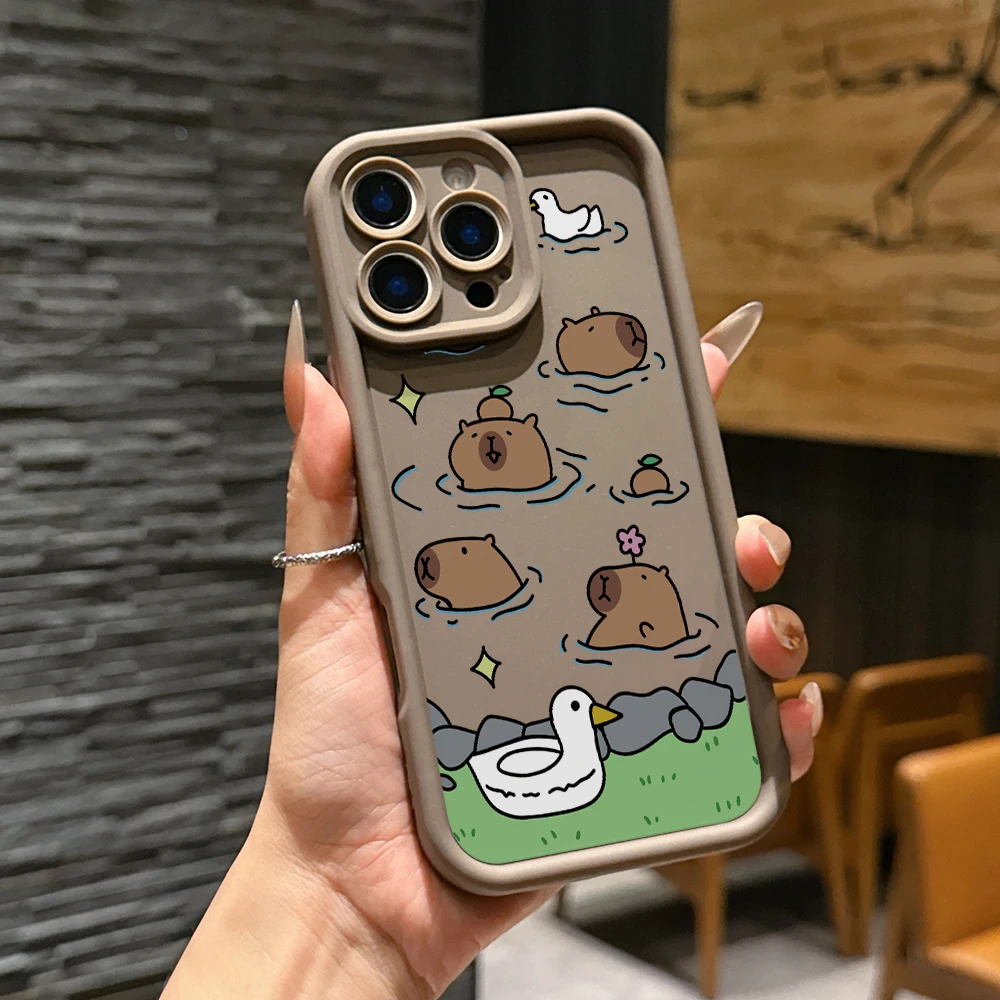 Adorable Capybaras Design Phone Case - Fun and Protective Cover