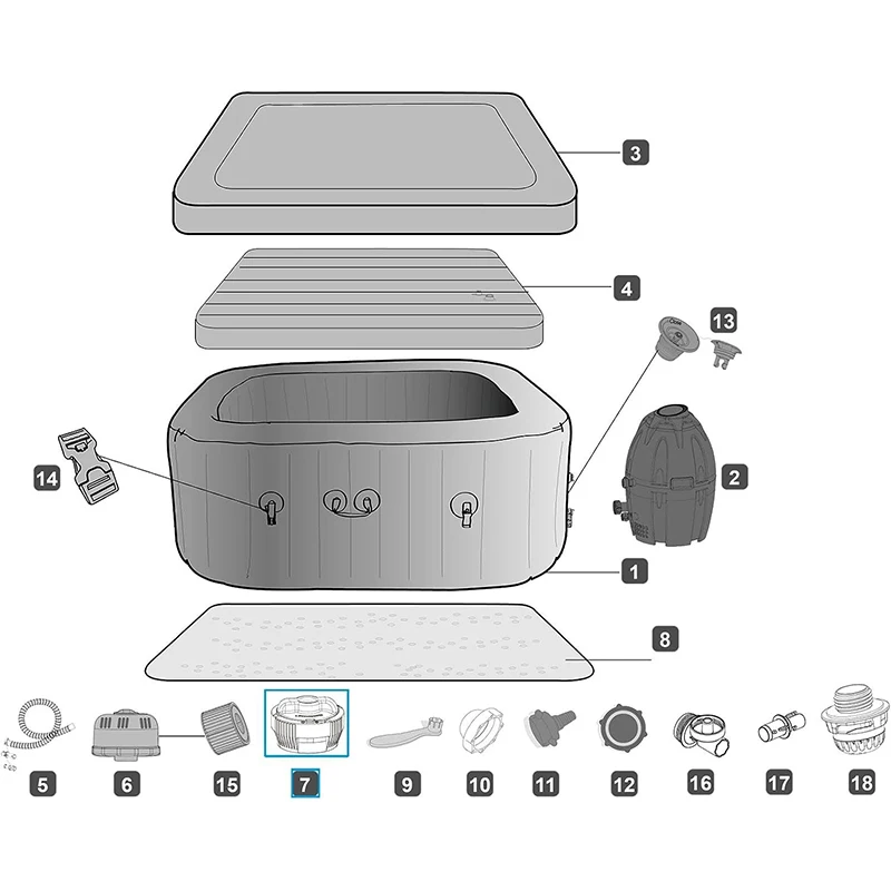 Pool Chemical Chlorine Dispenser System P05345 P03821 Chlorine Dispenser Replacement For Lay Z Spa Hot Tub Spa