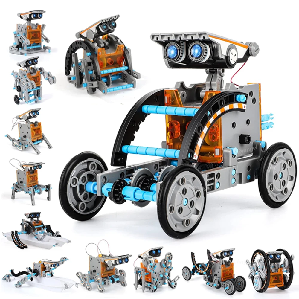 13-in-1 Solar Robot Kits DIY Assembling Science Experiment STEM Educational Toys Kids Age 8+