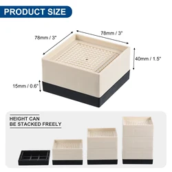 Adjustable Non - Slip Furniture and Bed Lift Supports - Set of 4 (1.5 Inch Beige2)