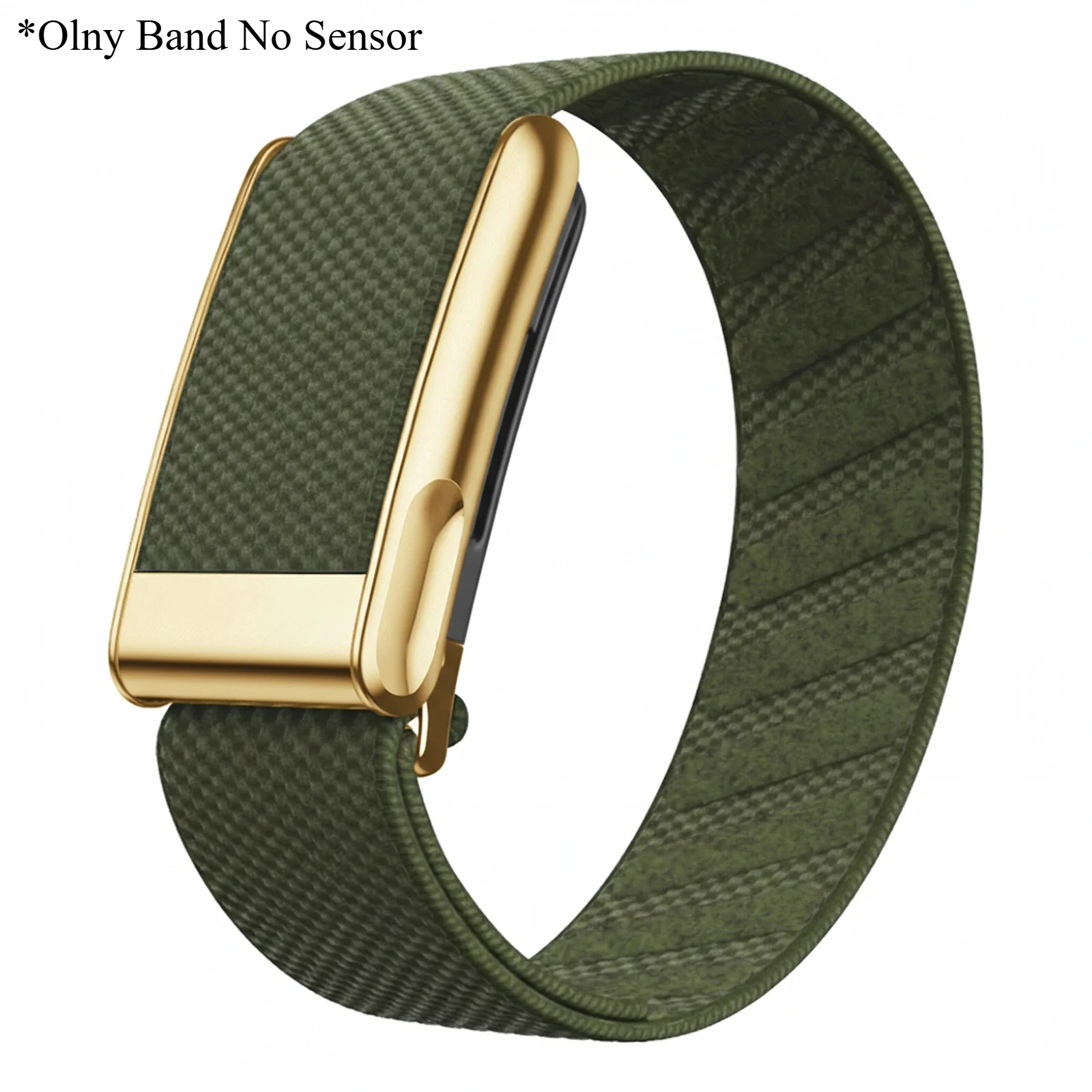 Premium Nylon Fitness Band with Metal Frame – Woven Elastic Sports Strap in Gold/Silver/Rose Gold