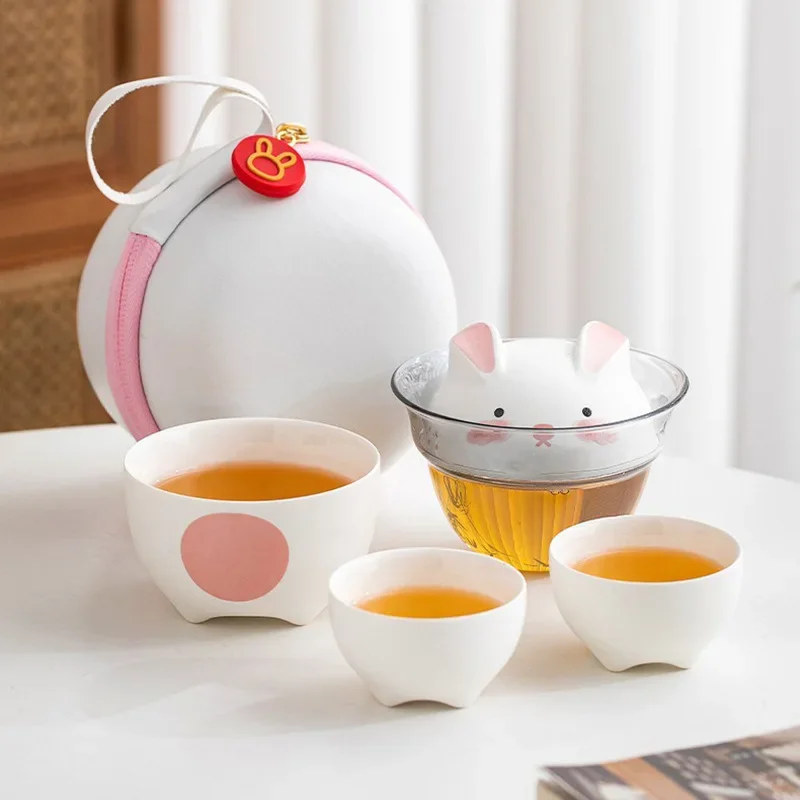 

Portable and Portable Tea Set, Rabbit Express Cup, Tea Making Tool, Chinese Tea Set