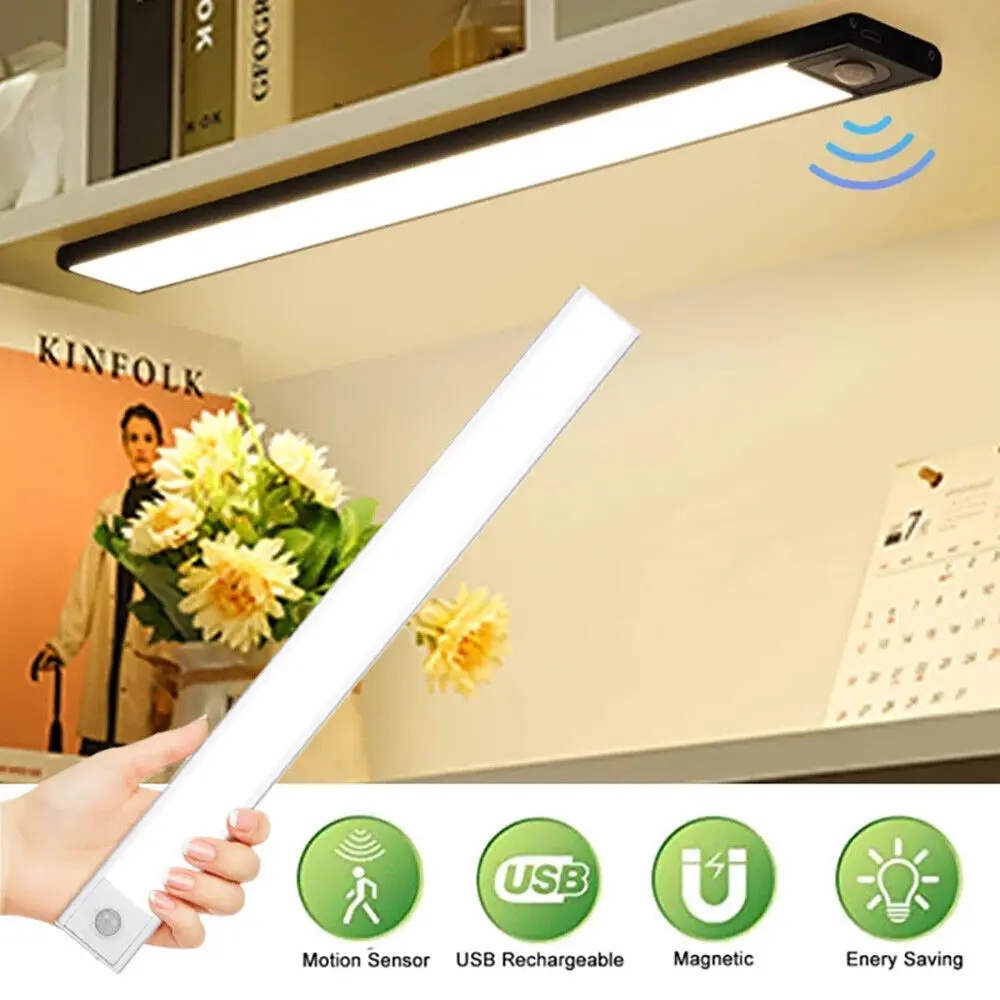 

20/30/40CM LED Night light Motion Sensor Wireless USB Cabinet Light Wardrobe Corridor Lamp For Kitchen Bedroom Wardrobe Decor