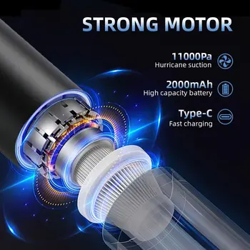 1Set New Quality Car Vacuum Cleaner Cleaning Powerful Suction Handheld Dust Collector Portable Vacuum Cleaner Powerful Suction mini Electric Wireless Smart Home Cleaning Car Vacuum Cleaner 2