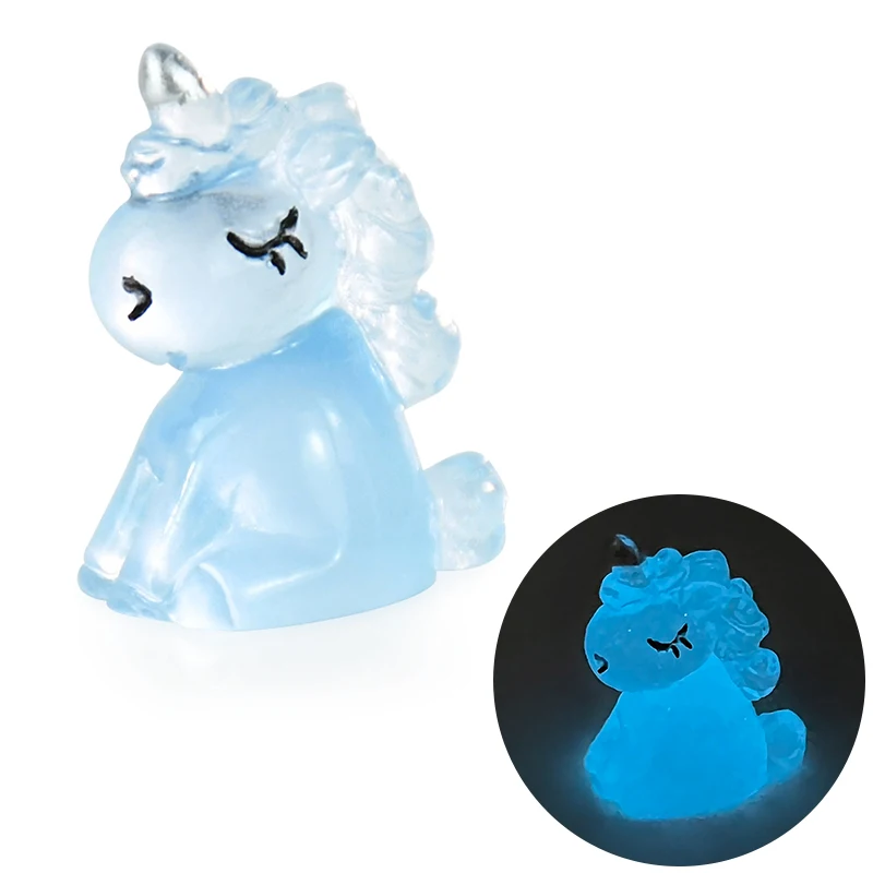 DAWRIS 60 Stück Mini-Einhornfiguren – Leuchtend, Aus Kunstharz, Für Deko, Garten, Aquarium & Puppenhäuser