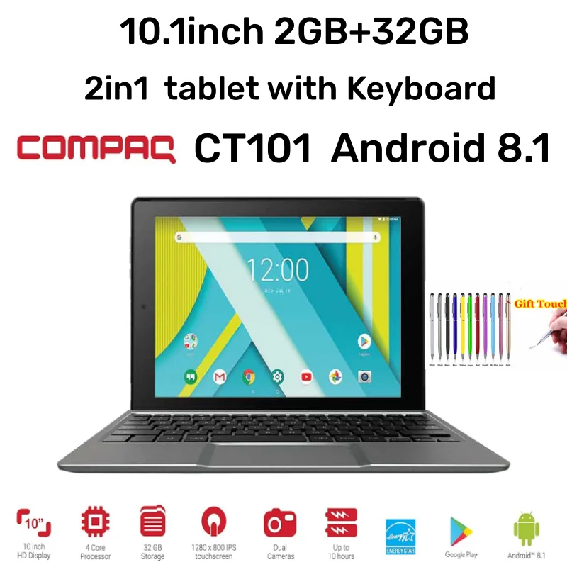 CT101 10.1 Inch Android 8.1 Tablet - MT8163 CPU, 2GB RAM, 32GB ROM, Mini HDMI-Compatible, Dual Camera, Quad Core Description Image.This Product Can Be Found With The Tag Names Computer Office, Tablets, Windows