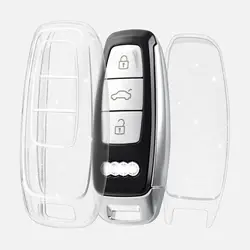 Transparent TPU Car Smart Key Fob Protector Cover (Transparent)