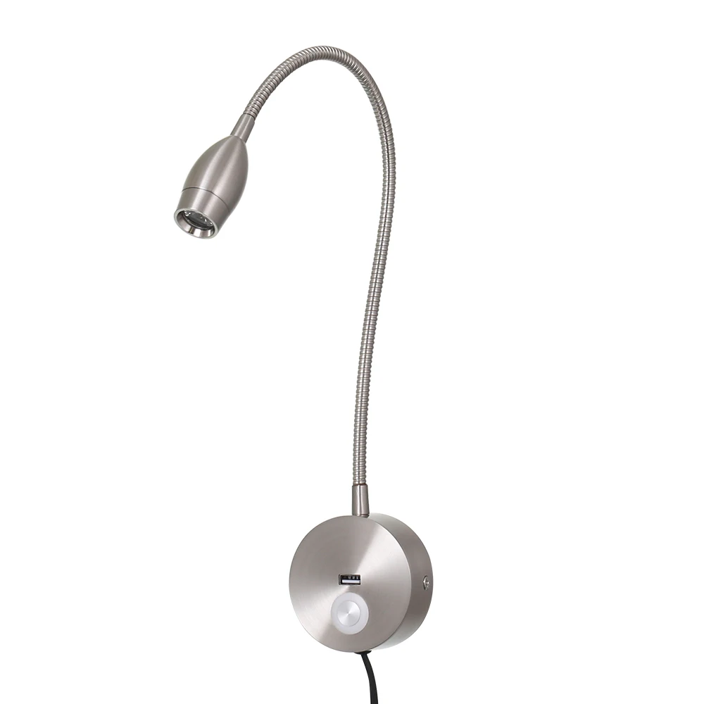 WallMountedReadingLightSconcesLampBedsideHeadboardBedroomTouch
