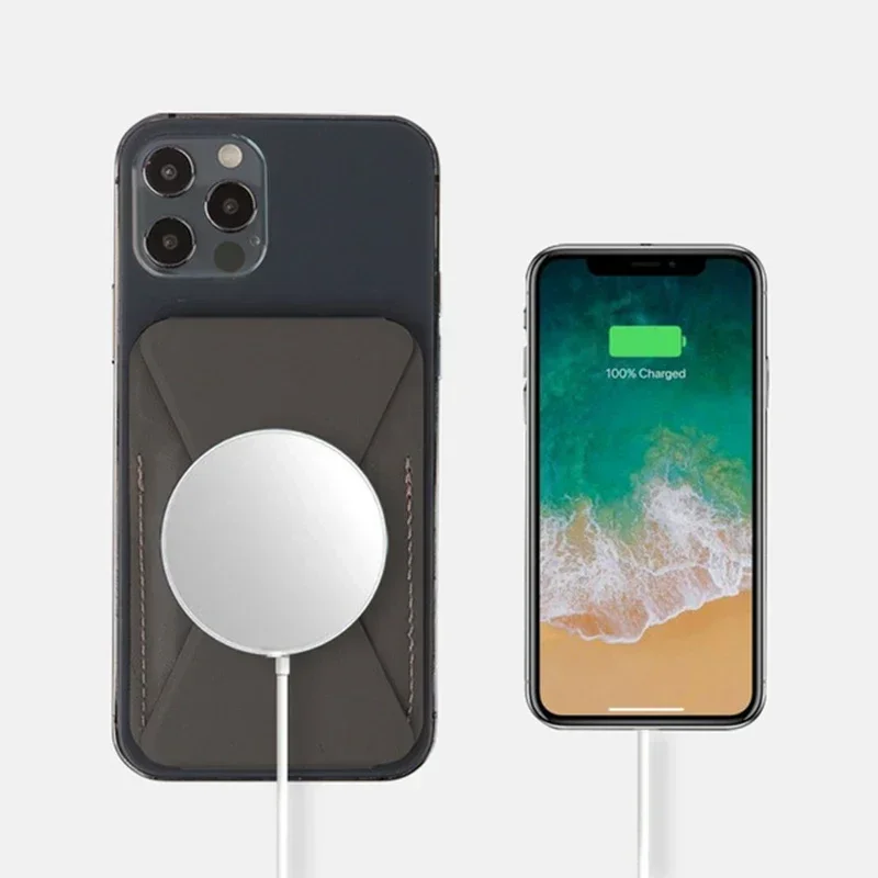 حامل بطاقات جلدي مغناطيسي قوي 2 في 1 لحامل محفظة M...