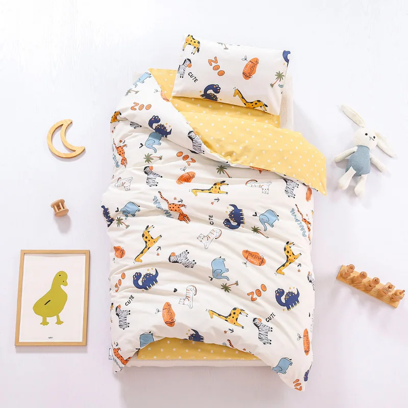 Newborn Baby Quilt Cover Cotton Soft Skin-friendly Breathable Baby Sleep Cartoon Quilt Protector Children Wearable Washable Bed