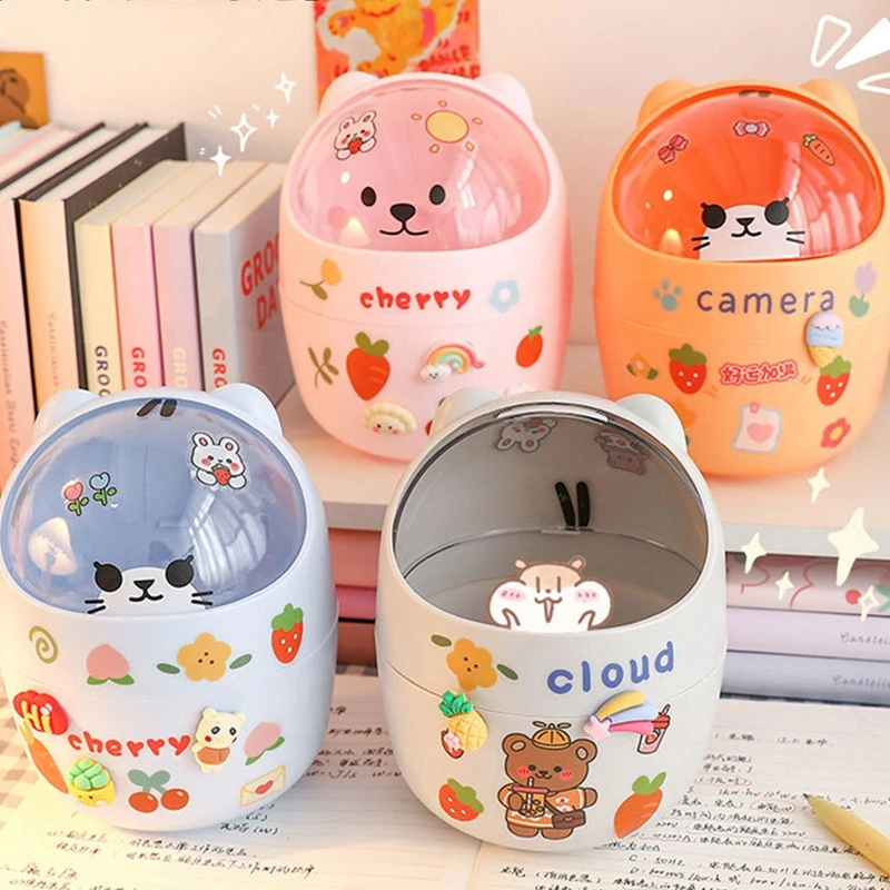 

Penholder Desktop Organizer New Fashion Lovely Office Stationery Cosmetics Storage Box Desktop Organizer