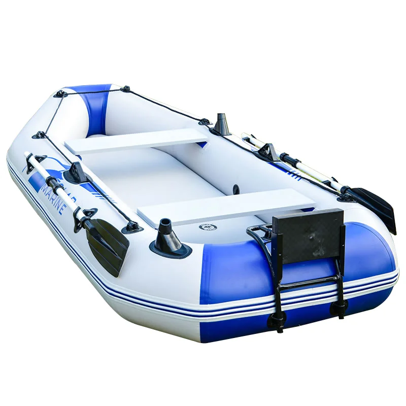 Solar Marine 2.6 M 4 Person PVC Inflatable Boat Fishing Kayak Thick And Wear-resistant Canoe Air Mat Floor With All Accessories