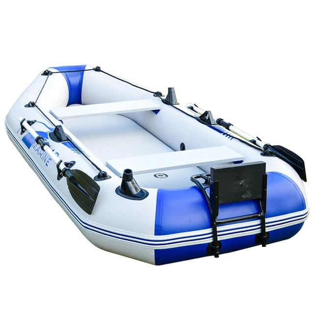 Solar Marine 2.6 M 4 Person PVC Inflatable Boat Fishing Kayak Thick And Wear -resistant Canoe Air Mat Floor With All Accessories - AliExpress