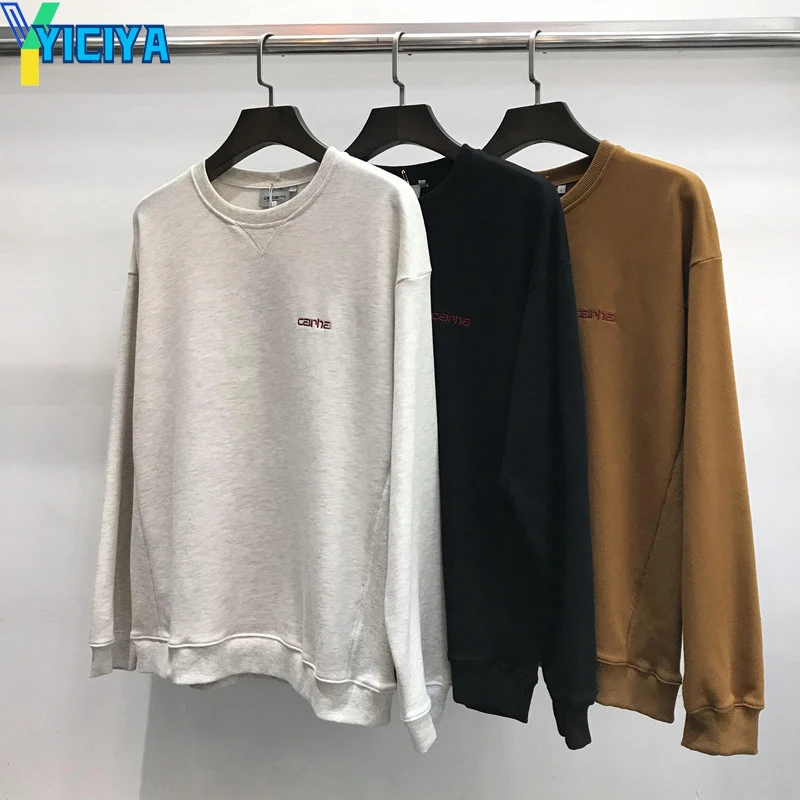 

YICIYA Sweatshirt Carha brand Scarlet letter gold mark embroidery Classic sweater Hoodies Pullover Luxury Blouse new winter 2023