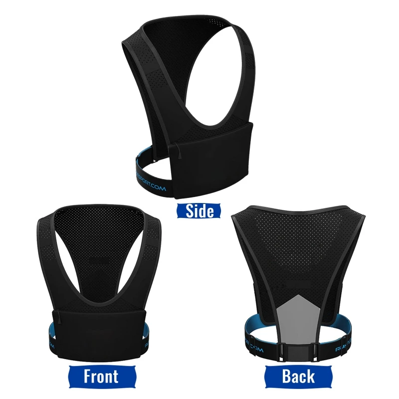 New Portable Vest, Running Vest Phone Holder Adjustable Waist Belt Breathable Hole Reflective Strips match exquisite keychain