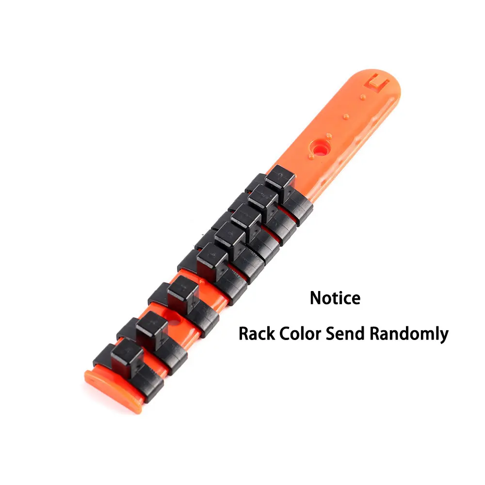 3/8 Inch Drive Long Socket Set 10-19mm 8Pcs Chromium Plated with Socket Holder for Improvement Car Repair 6