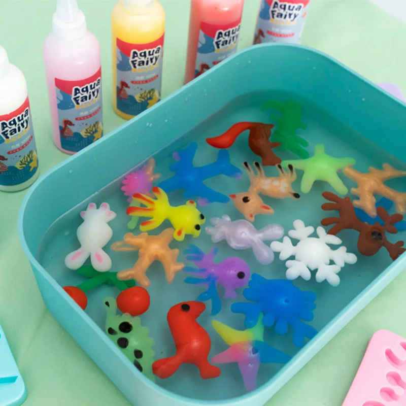 DIY 요정 매직 워터 엘프 오션 몰드 진주 빛 솔루션 3D 수제 키트 아쿠아 요정 젤 장난감 세트 수공예품 어린이 어린이 선물