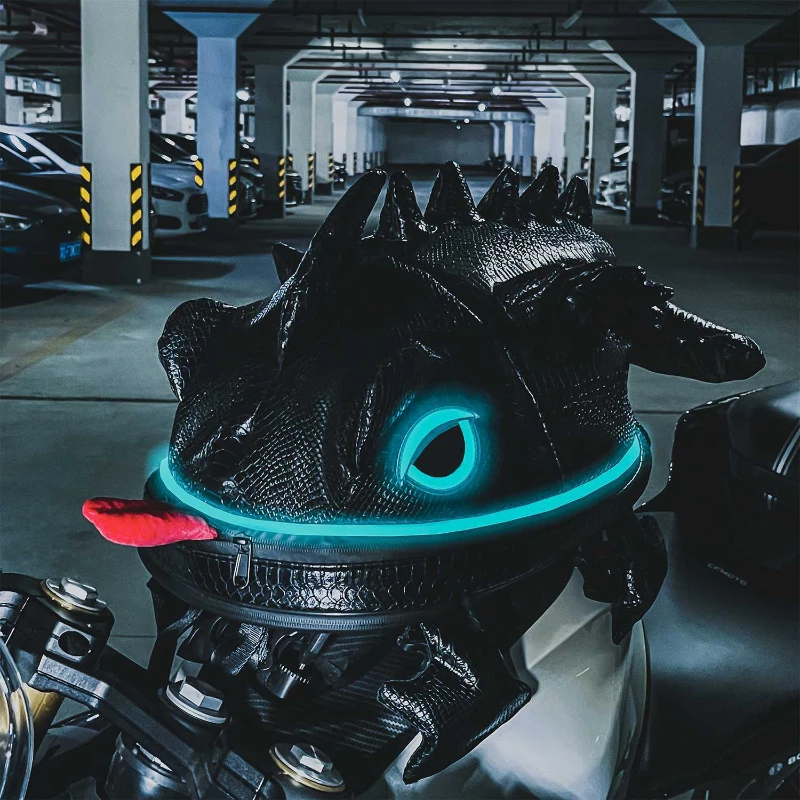 

Сумка для мотоциклетного шлема, водонепроницаемый велосипедный Рюкзак В рыцарском стиле, светящаяся в виде ящерицы, сумка для топливного бака, мотоциклетное снаряжение
