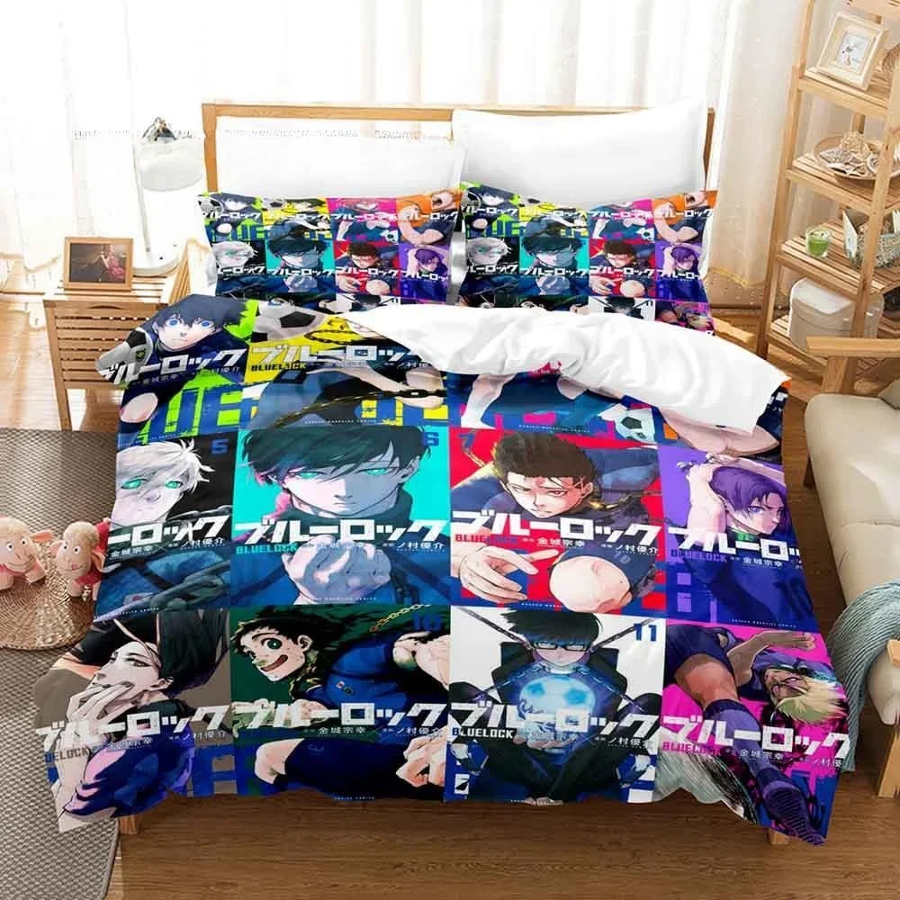 Fashion 3D Print Anime Bed Sheet Bluelock Bedding Set Single Twin Full Queen King Size Bed Set Adult Kid Bedroom Duvetcover Sets