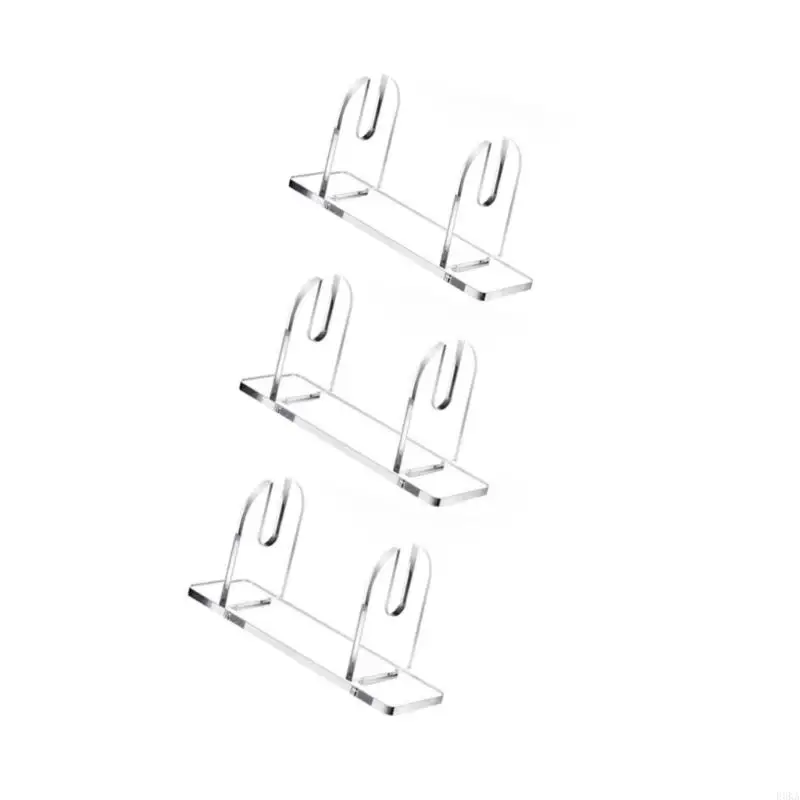 2/3Pcs Stylish Acrylic Handheld Fan Rack Clear Folding Fan Desktop Display Stand Shelves for Easy Assembly and Storage