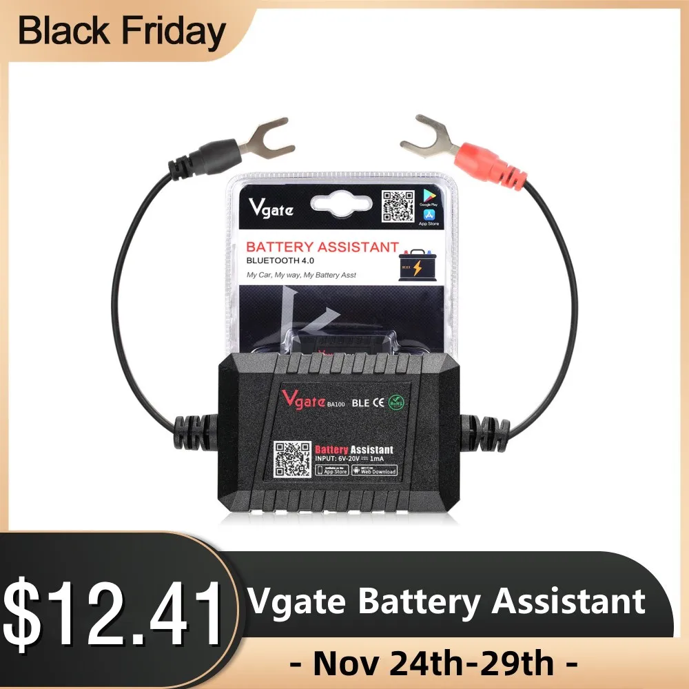 Vgate Battery Assistant BlueTooth 4.0 Wireless 620V Battery Load
