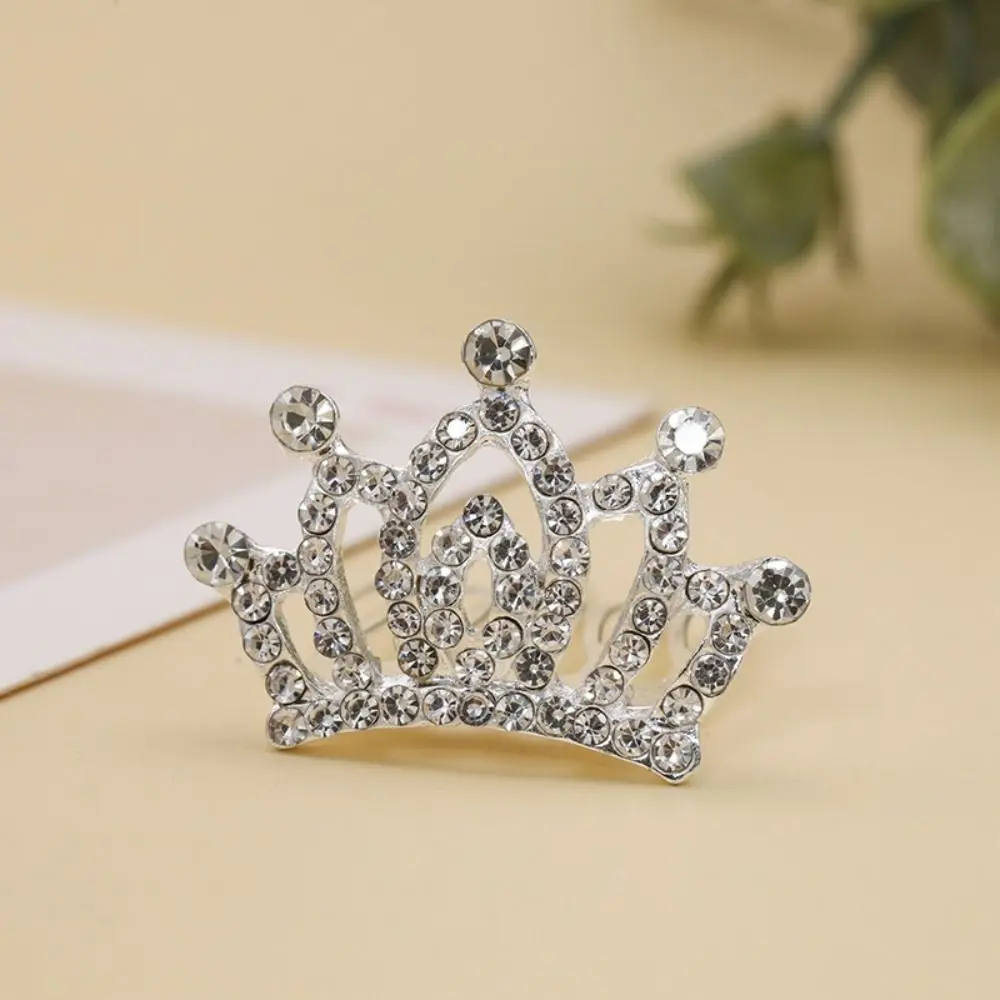 Kinder Haarspangen Mit Strass Krone Blume Tiara Haarclips_voghion.com