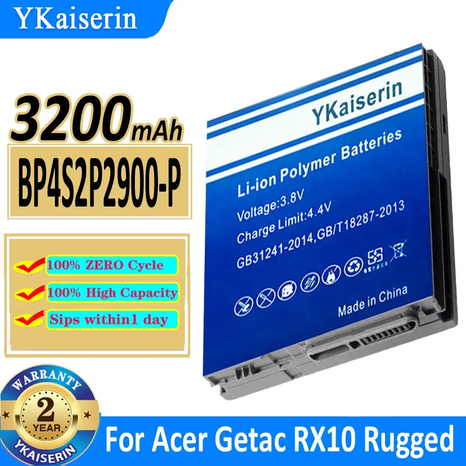 

YKaiserin 3200mah Replacement Battery BP4S2P2900-P for Acer Getac RX10 Rugged 441871900001 4418719000 Batterie Bateria Warranty